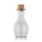 Empty retro glass flask with cork made of corkwood