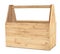 Empty retro wooden tool box