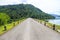 Empty road on dam, background for display product