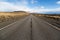Empty road in El Calafate, Patagonia, Argentina.