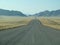 Empty road heading into the horizon. Namibia.