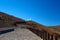 Empty road leading to observatory on top of volcano Teide deserted area