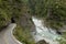 Empty road at a rugged, rocky and lush landscape at Taroko