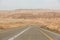 Empty road somewhere in Negev Desert in Israel