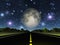 Empty road and stars
