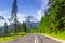 Empty road in Tatra mountains