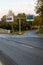 Empty road, turnout and road sign in istanbul Editorial shot in istanbul Turkey