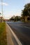 Empty road, turnout and road sign in istanbul Editorial shot in istanbul Turkey