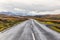 Empty road in the Welsh countryside