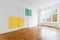 Empty room with colored painted wall - Home decoration and renovation concept