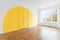 Empty room with colored painted wall - Home decoration and renovation concept