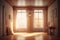 empty room, filled with light and warmth, creating cozy and relaxing atmosphere