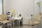 Empty room of a medical clinic with equipment for manicure