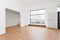 Empty room newly renovated - store / shop with wooden floor and