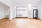 Empty room newly renovated - store / shop with wooden floor and