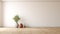 Empty Room With Plants In Vase - Traditional Japanese Style 3d Render