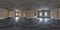 Empty room without repair. full seamless spherical hdri panorama 360 degrees in interior of gray loft room office with panoramic