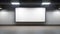 empty room with spotlights in underground subway station. Generative Ai