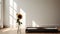 Empty Room With Sunflower: Minimalist Staging And Realistic Photography