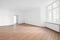 Empty room, wooden floor in new apartment