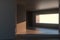 Empty rough room with light coming in from the window, 3d rendering