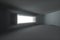 Empty rough room with light coming in from the window, 3d rendering