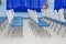 Empty row chairs in prepare seminar a meeting room, Select focus with shallow depth of field