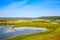 Empty Russian landscape. Sorot river in the summer day