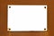 Empty rusty and grungy white vintage sign board in rectangular shape background