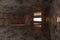 Empty rusty room with light coming in from the window, 3d rendering