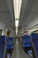 Almost empty S-Bahn train in Munich during the Coronavirus spring 2020 outbreak. People were too afraid to board the trains