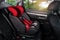 Empty safety seat for baby or child in car