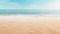 empty sand beach with ocean view waves background with copy space