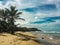 An empty sand beach in San Juan, Puerto Rico