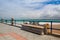 Empty Santander waterfront promenade, Spain