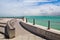 Empty Santander waterfront promenade, Spain