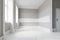 Empty Scandinavian interior with white wooden floor