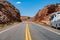 Empty scenic highway in Arizona, USA. Travel american concept.