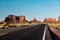 Empty scenic highway in Monument Valley