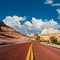 Empty scenic highway in Utah