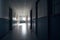 an empty school hallway creating a depressing mood