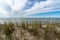 empty sea beach with sand dunes