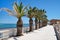 Empty seafront promenade of Pilar de la Horadada