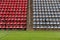 Empty seating at the Rand Stadium, Soweto, South Africa