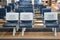 Empty seats at gate Priority Seating in airport