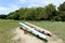 Empty seesaw in a park