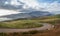 Empty serpentine road at Madeira island landscape