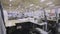 An empty sewing workshop. Panorama of a large sewing workshop. Large sewing production