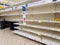 Empty shelves during coronavirus panic buying