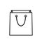 Empty Shopping Bag Outline Flat Icon